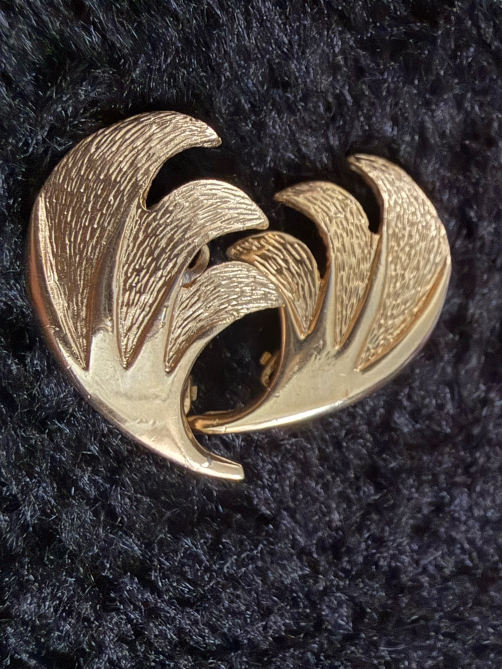 Pastelli Vintage 1960s Gold Tone Brushed Leaf Clip On Earrings Mid Century